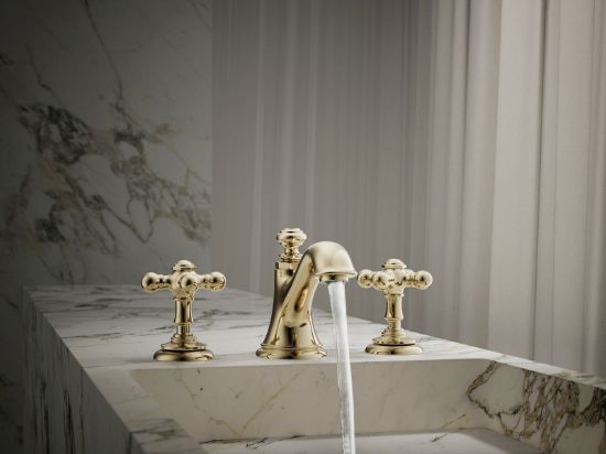 Kohler 98068-3-AF Artifacts Metal Two Cross Handle, Vibrant French