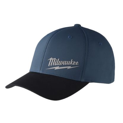 Picture of 507BL-SM WORKSKIN FITTED HATS - BLUE S/M