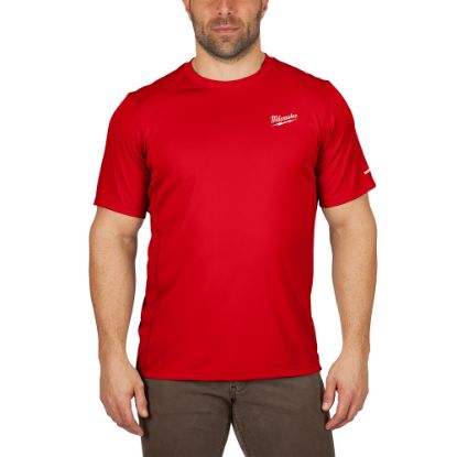 Picture of 414R-3X WORKSKIN LIGHT SS SHIRT - RED 3X