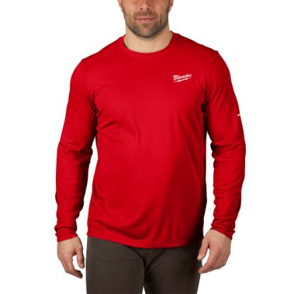 Picture of 415R-3X WORKSKIN LIGHT LS SHIRT - RED 3X