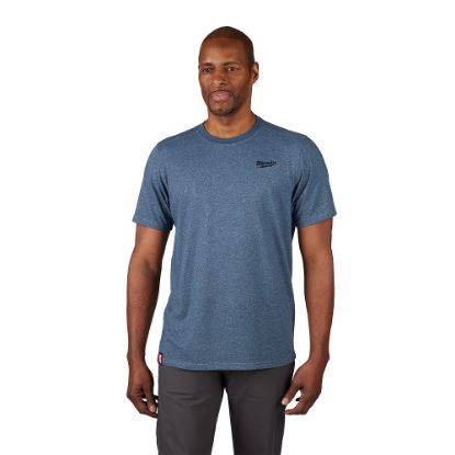 Picture of 603BL-S HYBRID WORK TEE - SS BLUE S