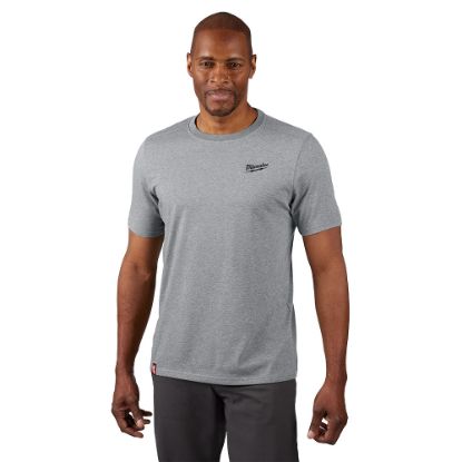 Picture of 603G-M HYBRID WORK TEE - SS GRAY M