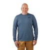Picture of 604BL-S HYBRID WORK TEE - LS BLUE  S
