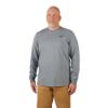 Picture of 604G-L HYBRID WORK TEE- LS GRAY L