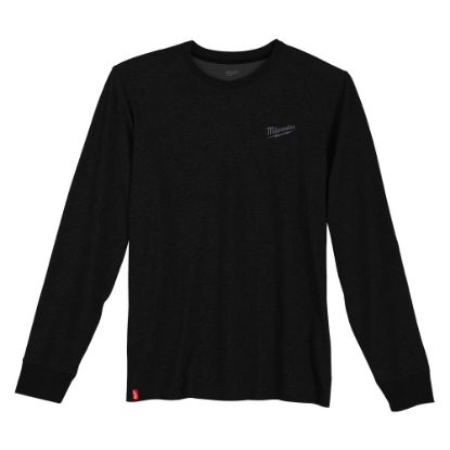 Picture of 604B-XL HYBRID WORK TEE- LS BLACK XL