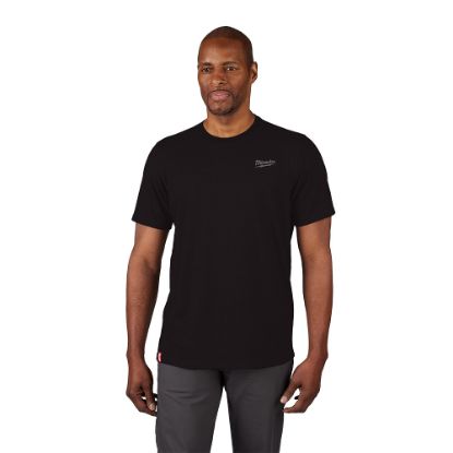 Picture of 603B-S HYBRID WORK TEE- SS BLACK S