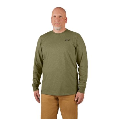 Picture of 604GN-M HYBRID WORK TEE- LS GREEN M