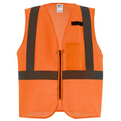 Picture of 48-73-2257 ORG MESH 1P SAFETY VEST-2X/3X