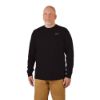 Picture of 604B-XL HYBRID WORK TEE- LS BLACK XL