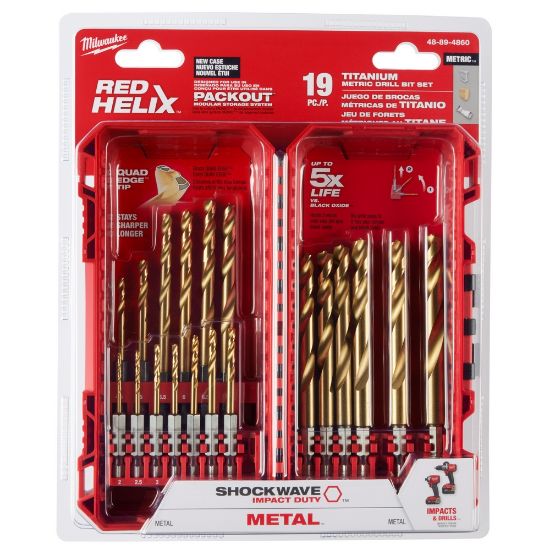 Milwaukee 48-89-4860 Shockwave Red Helix Metric Titanium Drill Bit