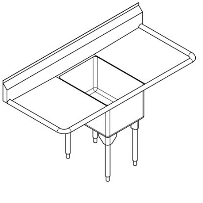 Picture of RSL2424LR-1 SINK ARISTA SINGLE SCULLERY