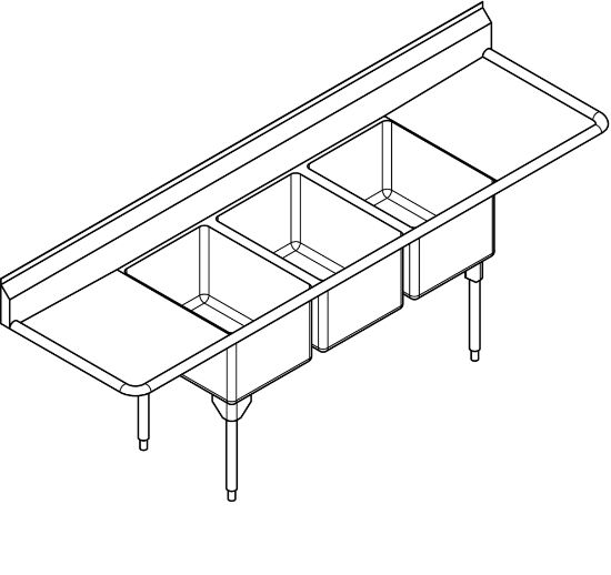 Picture of RTL2454LR-1-2 SINK-COMM SCULLERY
