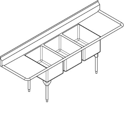 Picture of RTL2472LR-1-2 SINK-COMM SCULLERY
