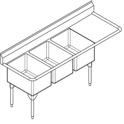 Picture of RTL2454R-1-2 SINK-COMM SCULLERY
