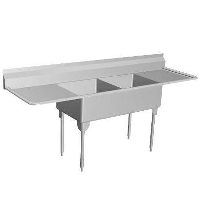 Picture of WDL2448LR-1-2 SINK ARISTA DBL SCULLERY