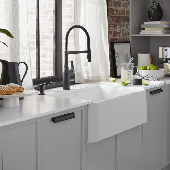 Blanco 401876 Ikon 33 in. Single Bowl Apron-Front Silgranit Farmhouse ...