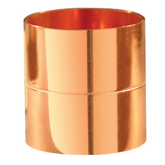 Copper Riser Tube On Stop 3/4 in. Copper Coupling with Rolled Tube Stop | Wolseley Express