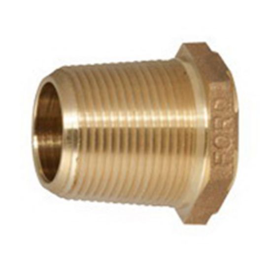 Ford Meter Box BBAA-43-NL Lead Free Brass Bushing, 1 x 3/4 in., Male ...